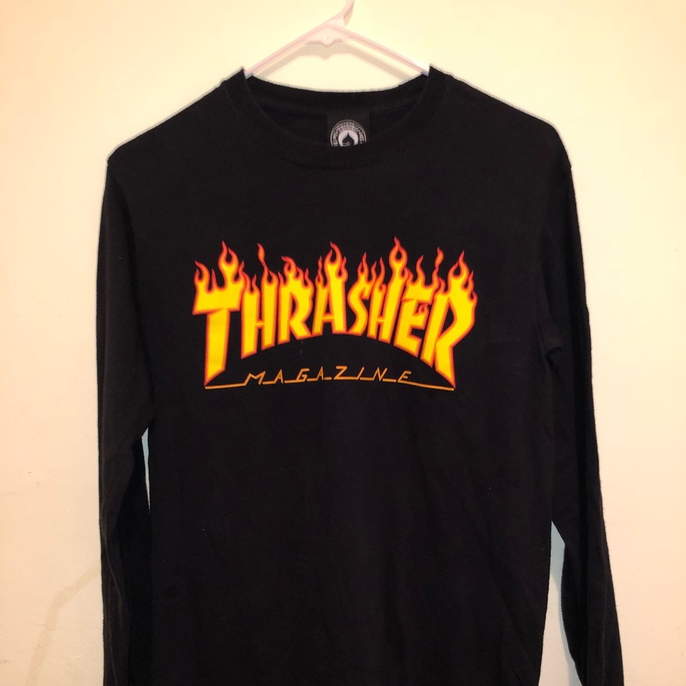 thrasher flames shirt